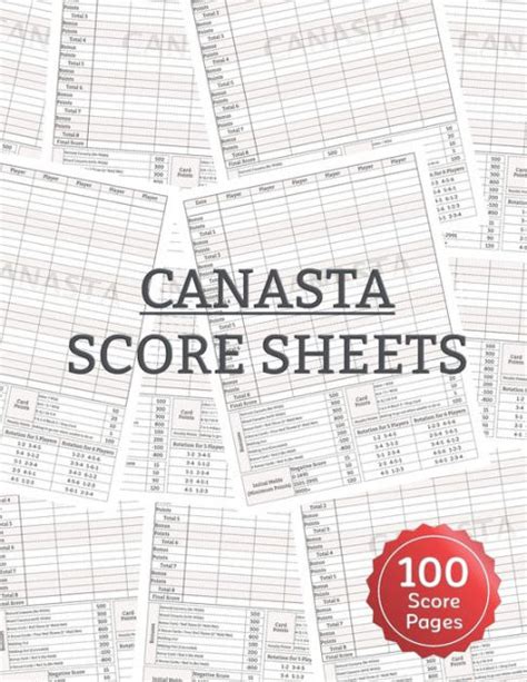 !NEW! Free Printable Canasta Score Sheets