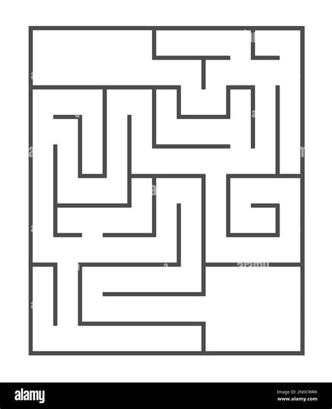 Vector maze template. Blank black and white labyrinth isolated on white ...