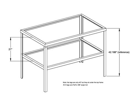 Welding Table Plans 3x5 Standard - Red Wing Steel Works