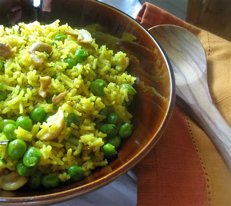 Green Pea Pulao with Cashews | Lisa's Kitchen | Vegetarian Recipes | Cooking Hints | Food ...