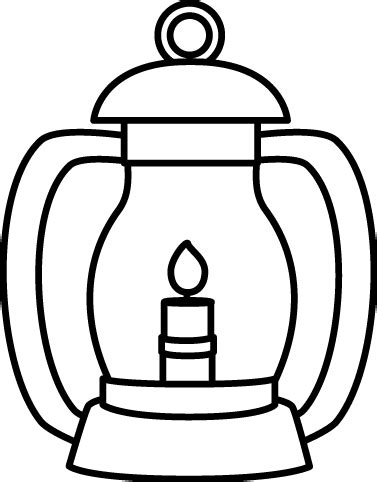 Black and White Lantern | Lanterns, Ramadan crafts, Camping coloring pages