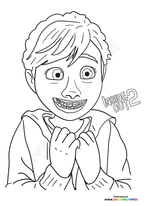 Riley Andersen Inside Out 2 - Coloring Pages for kids