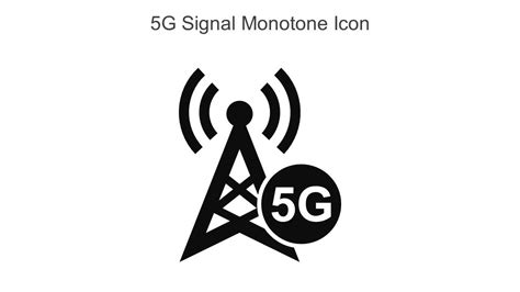 5G Signal Monotone Icon In Powerpoint Pptx Png And Editable Eps Format