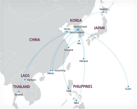 Jin Air route map