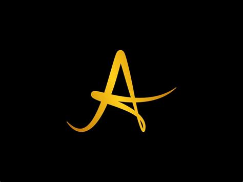 Premium Vector | A yellow letter logo with a black background