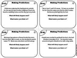 Making Predictions Task Cards | Teaching Resources