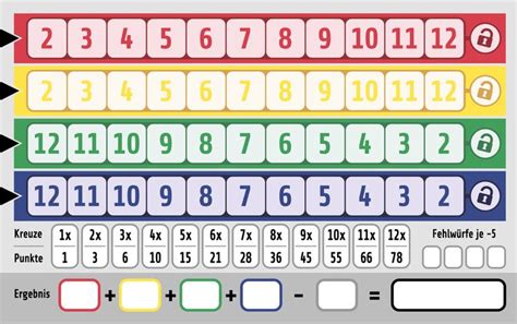 File:Qwixx scorecard nofonts.svg - Wikimedia Commons | Dice games, Board game template, Games