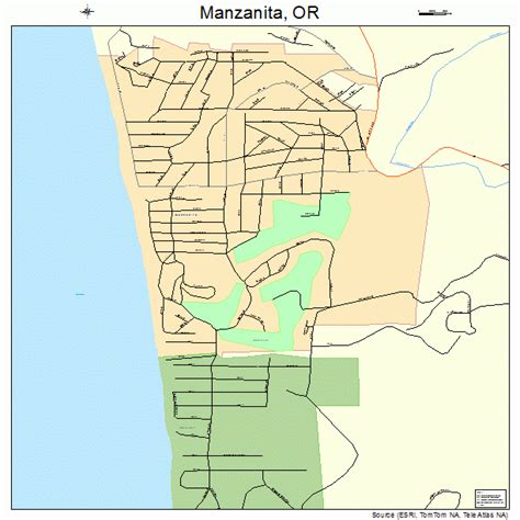 Manzanita Oregon Street Map 4145700