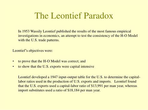 LEONTIEF PARADOX EBOOK DOWNLOAD