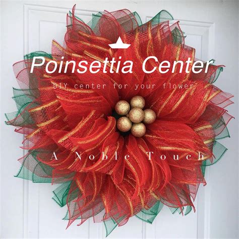 Poinsettia mesh wreath tutorial – Artofit