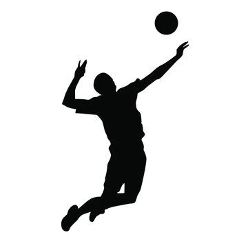 Volleyball Silhouette Hitting