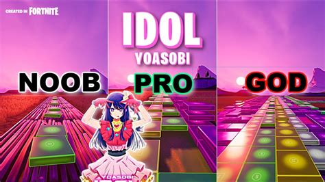 YOASOBI - IDOL - Noob vs Pro vs God (Fortnite Music Blocks) - YouTube