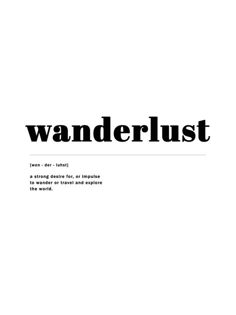 Wanderlust Word Art