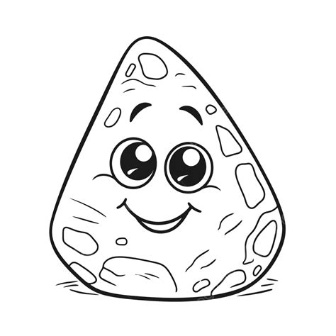 Cartoon Happy Rock With Eyes Coloring Pages Outline Sketch Drawing Vector, Eyes Clipart, Happy ...