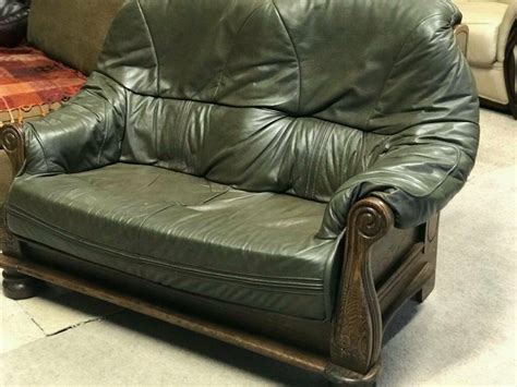 2 Seater Leather Sofa (wood frame) | in Dunmurry, Belfast | Gumtree