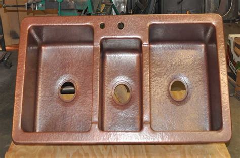 Copper Sink Triple Basins | Mountain Copper Creations