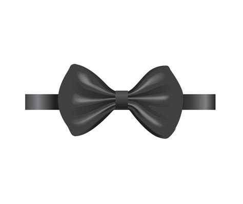 realistic black bow tie fashion man accessories icon editable vector isolated in white ...