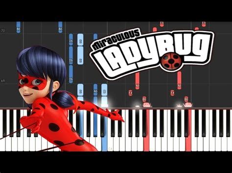 MIRACULOUS LADYBUG - Theme Song // Synthesia Piano Tutorial Chords - Chordify