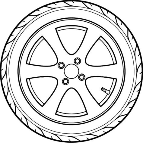 Car Tire Coloring Pages | Rims for cars, Coloring pages, Car tires