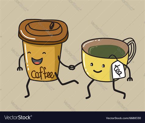 Coffee and tea Royalty Free Vector Image - VectorStock