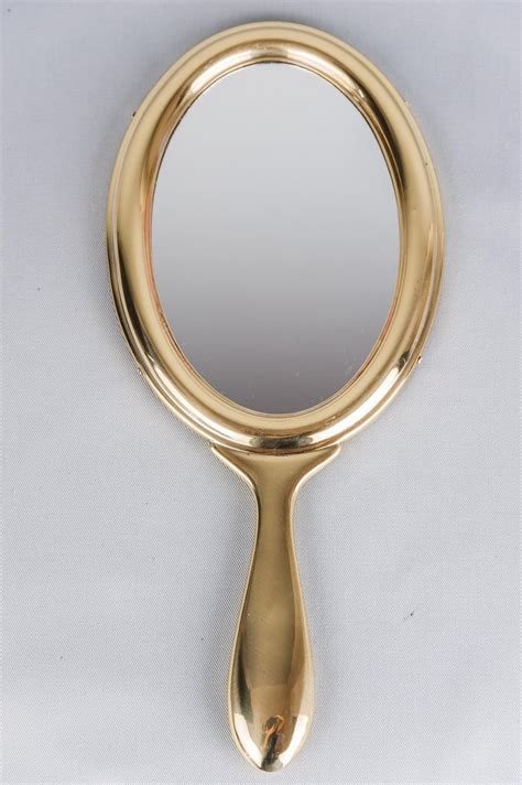 Brass Hand Mirror circa 1920s by Argentor at 1stDibs