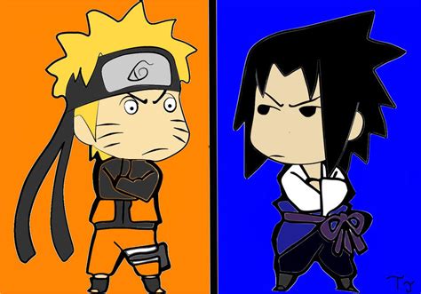 Chibi Naruto Vs Chibi Sasuke by Talbeast on DeviantArt