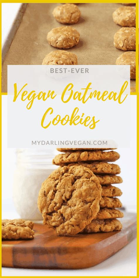 The Best Vegan Oatmeal Cookies - My Darling Vegan