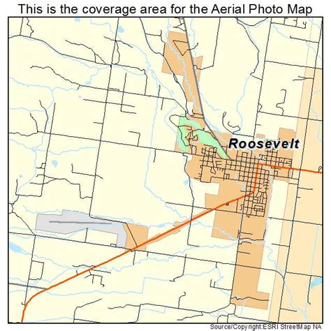 Aerial Photography Map of Roosevelt, UT Utah