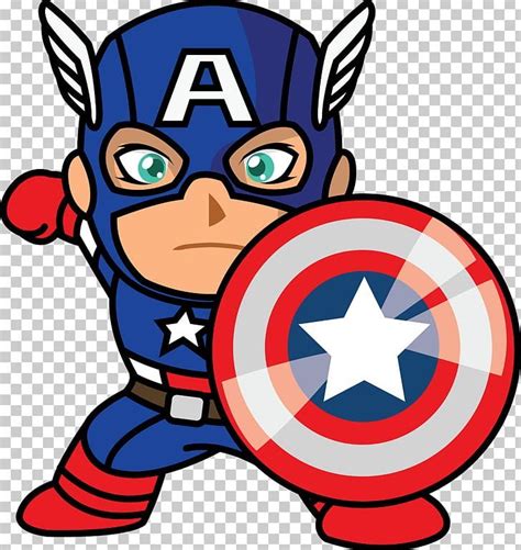 Cartoon Cute Captain America Avengers Drawing - Gotasdelluvia