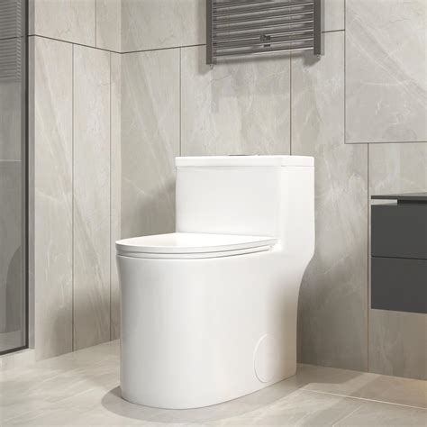 Buy Compact Elongated One Piece Toilet - Space-saving Solution For Small Bathrooms - Small Dual ...