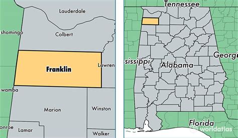 Franklin County, Alabama / Map of Franklin County, AL / Where is ...