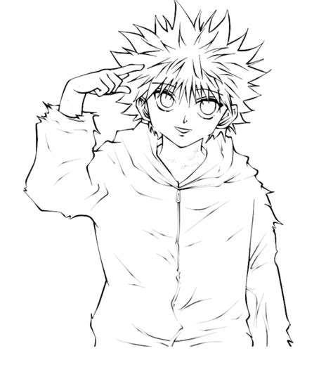 Killua Zoldyck Coloring Pages Printable for Free Download