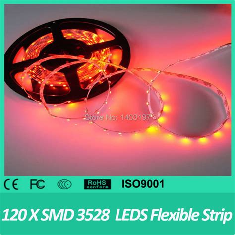 Free Shipping 5Meter/Lot Waterproof IP65 120 LED Strip Light High Lumen Heat Resistant LED Strip ...