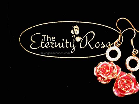 The Eternity Rose pink glazed 24k gold earrings