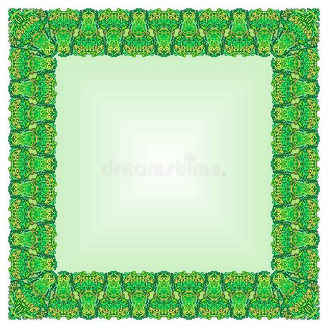 Batik Border with Abstract Shape Stock Illustration - Illustration of developed, charming: 60534037