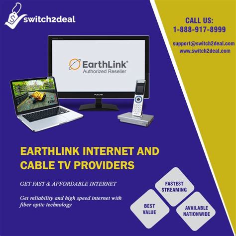 an advertisement for the earthlink internet and cable tv products ...