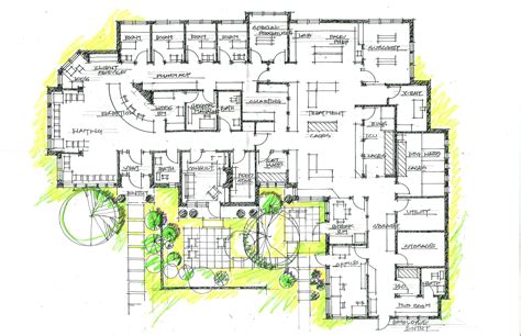 Hospital floor plan, Hospital design architecture, Floor plans