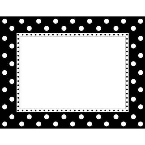 BLACK & WHITE DOT CHART Borders And Frames, Borders For Paper, Polka Dot Classroom, Barker Creek ...