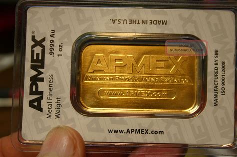 Apmex Gold Bar, . 9999 Gold Content 1oz In Assay Tep