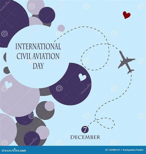 International Civil Aviation Day Stock Vector - Illustration of background, happy: 132986191