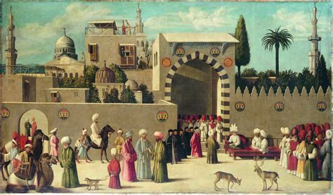 File:Anonymous Venetian orientalist painting, The Reception of the Ambassadors in Damascus ...
