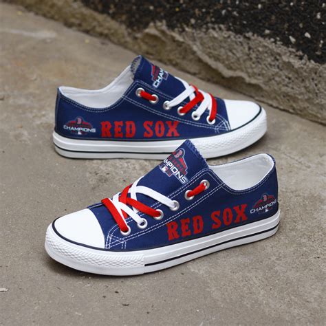 Boston Red Sox Low Top Canvas Shoes Limited Sneakers Gift For Fans ...