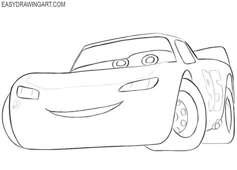 How to Draw Lightning McQueen - Easy Drawing Art