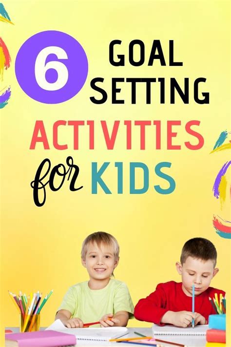 Goal Setting Worksheets For Kids | Kids goals, Goal activities, Goal ...