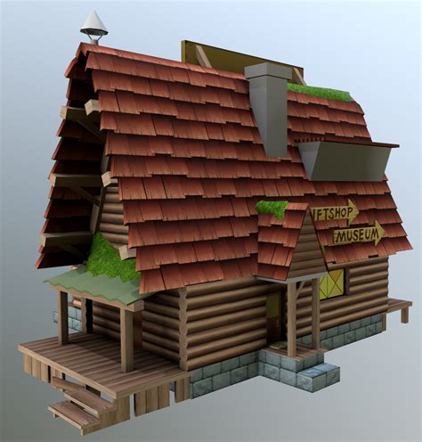 Gravity Falls Mystery Shack WIP — polycount