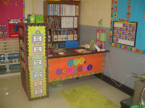 teacher desk decorating ideas - Google Search | Teachery Me- Organization | Pinterest | Teacher ...