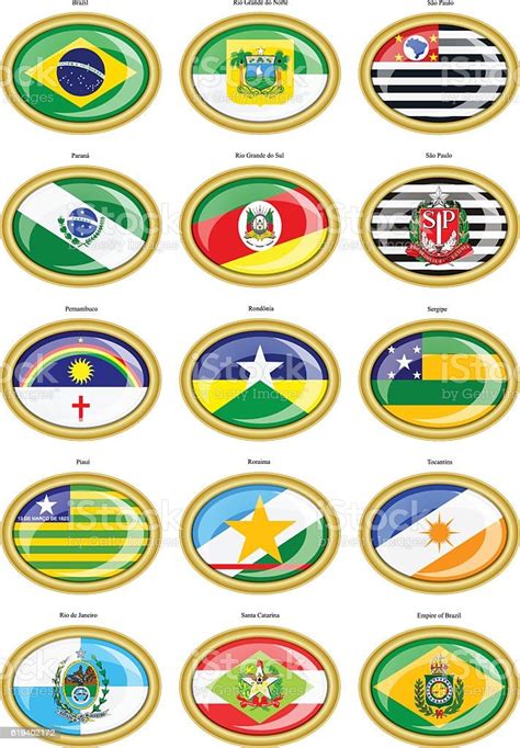 Flags Of The Brazilian States Stock Illustration - Download Image Now ...