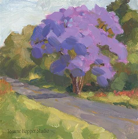 First Jacaranda | Landscape paintings, Paintings i love, Painting