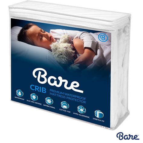 Bare Home Crib Size Premium Mattress Protector - 100% Waterproof - Vinyl Free Hypoallergenic ...