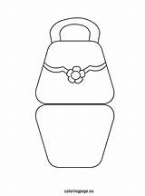 Bag Shaped Mothers Day Card Coloring Page sketch template